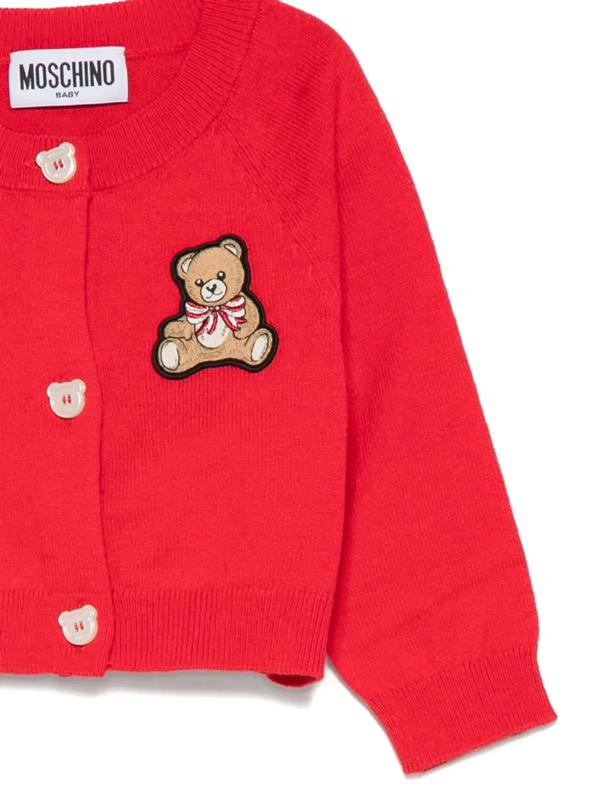 Moschino Kids テディベアのアップリケ付きカーディガン - 画像3