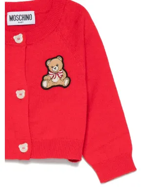 Moschino Kids テディベアのアップリケ付きカーディガン - サムネイル3