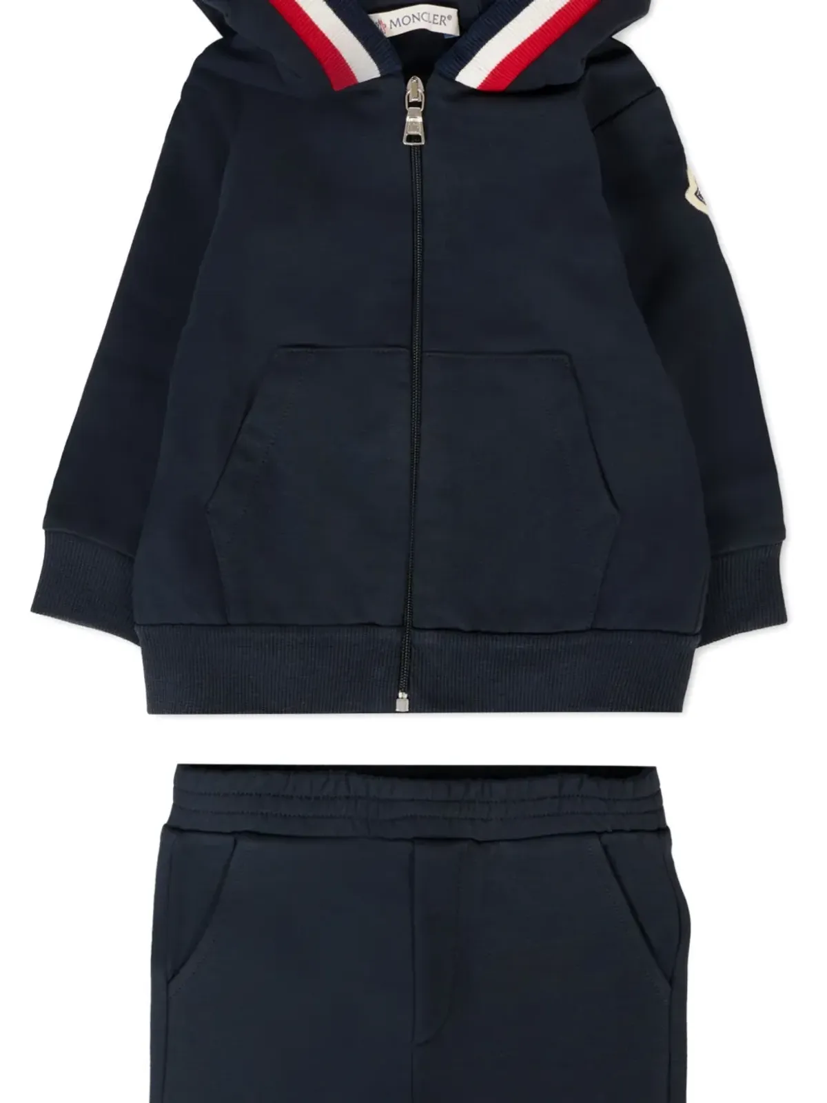 Moncler Enfant フード付きジップアップ トラックスーツ - ブルー - 画像3