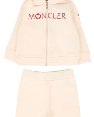 Moncler Enfant ロゴ刺繍入りフード付きトラックスーツセット（セット2点） - ピンク - サムネイル3