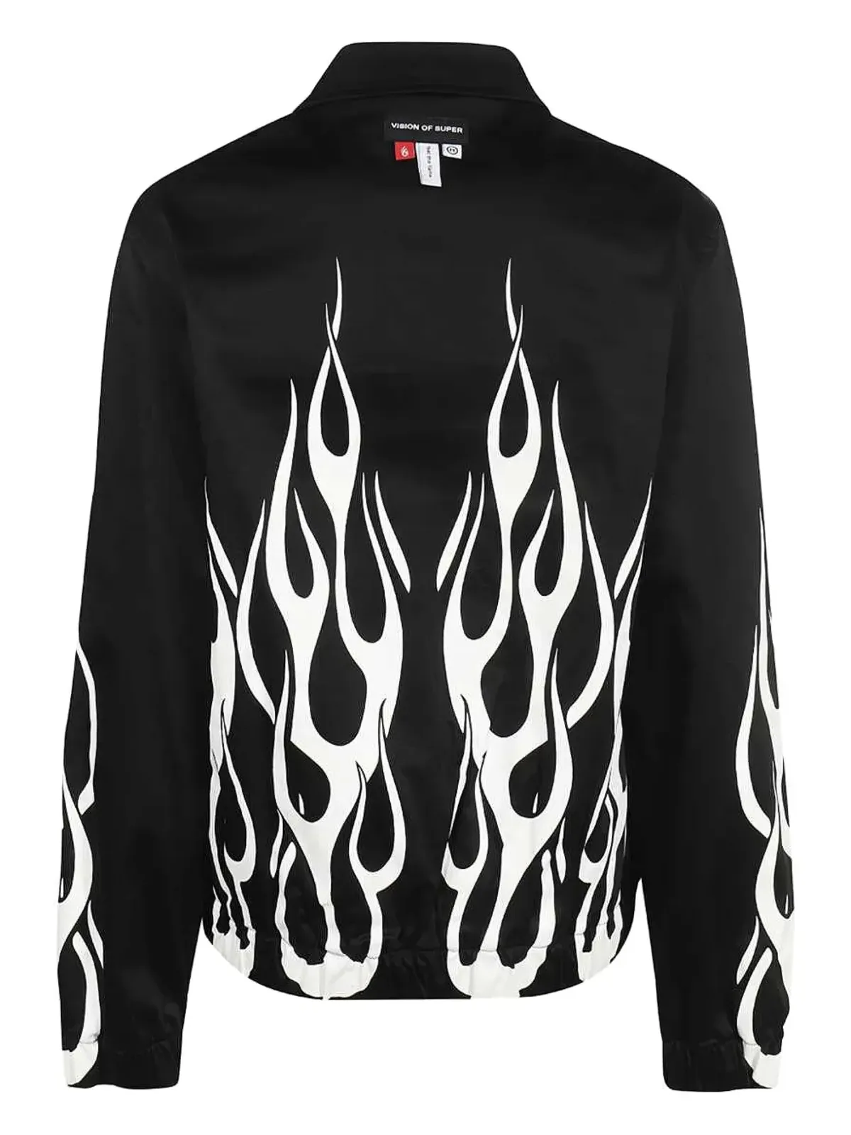 Vision Of Super flame-print zip-front jacket - Black - 画像2