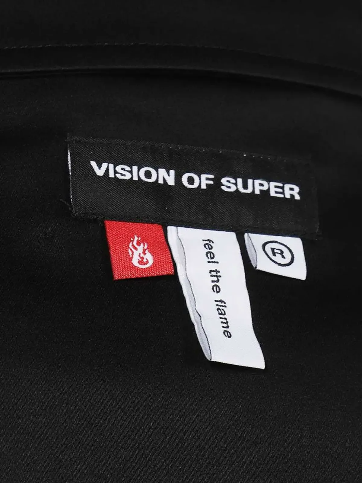 Vision Of Super flame-print zip-front jacket - Black - 画像3