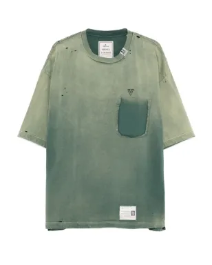 Maison MIHARA YASUHIRO 色落ち風コットンTシャツ グリーン - サムネイル1