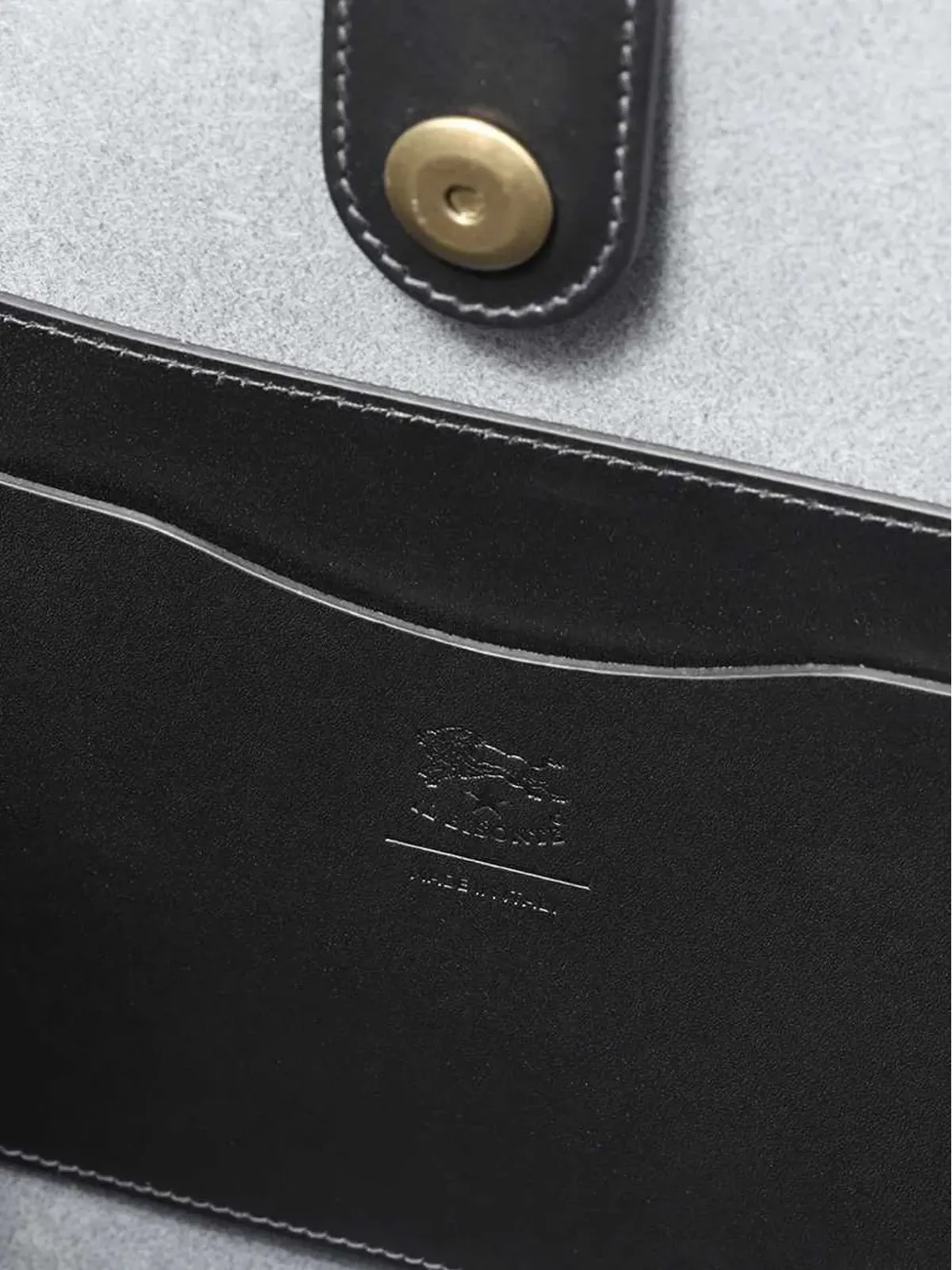 Il Bisonte ロゼト プレスファスナー レザー トートバッグ - 画像3
