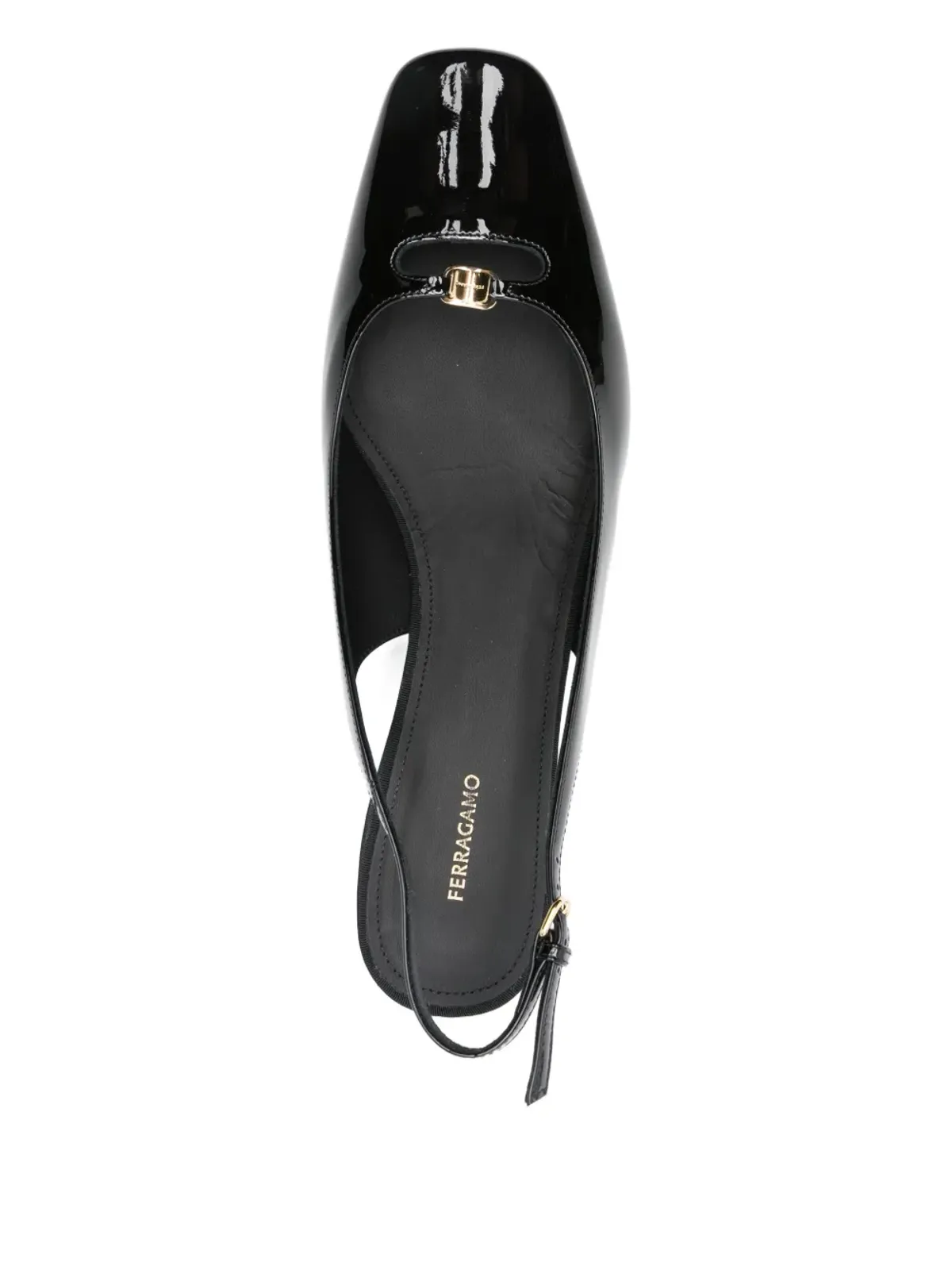 Ferragamo Pre-Owned カットアウト・スリングバックパンプス - ブラック - 画像4