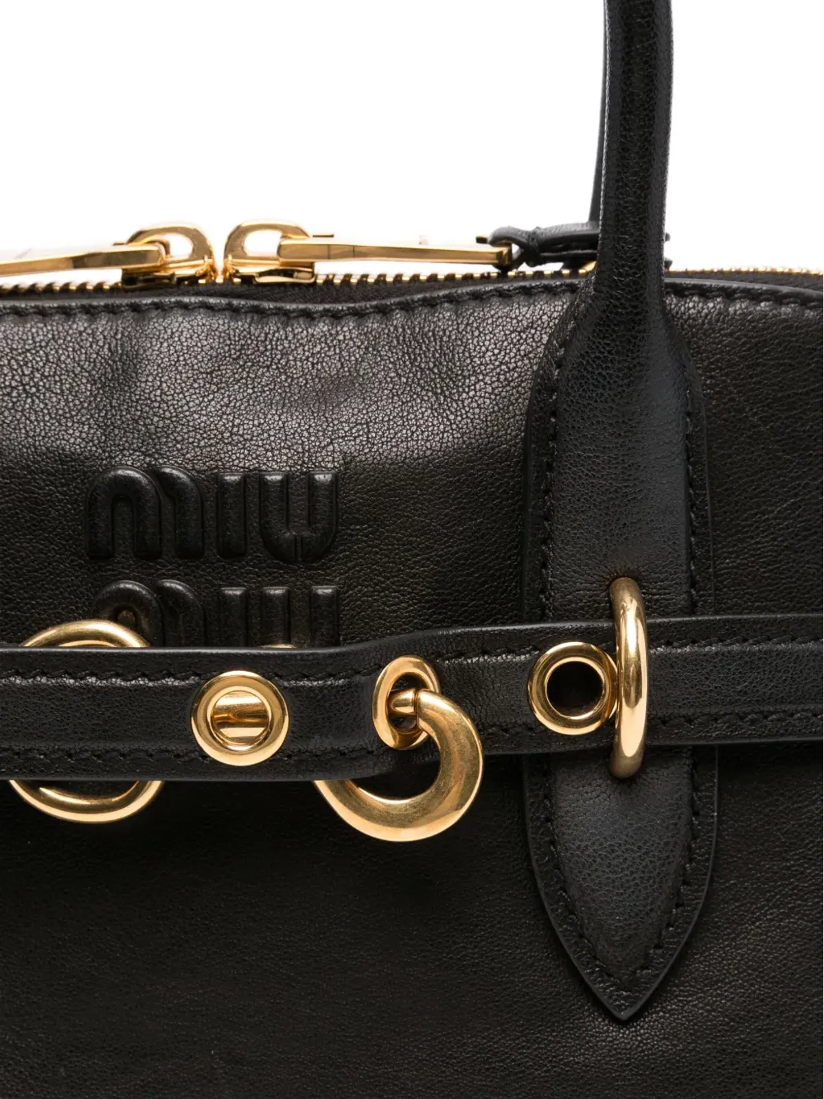 Miu Miu Pre-Owned アヴェンチュール レザー トートバッグ - 画像3