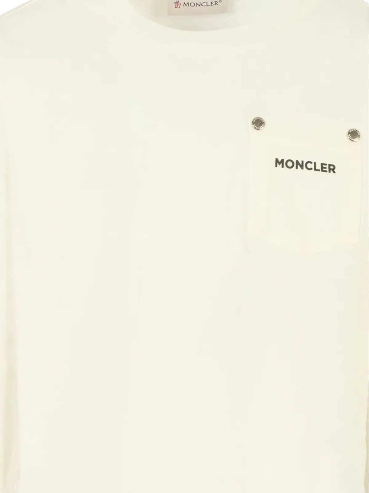Moncler Enfant ロゴパッチポケットTシャツ - 画像3