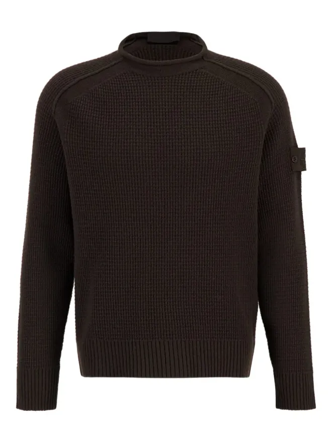 Stone Island Stone Island ワッフル編み クルーネック セーター - ブラウンの商品画像
