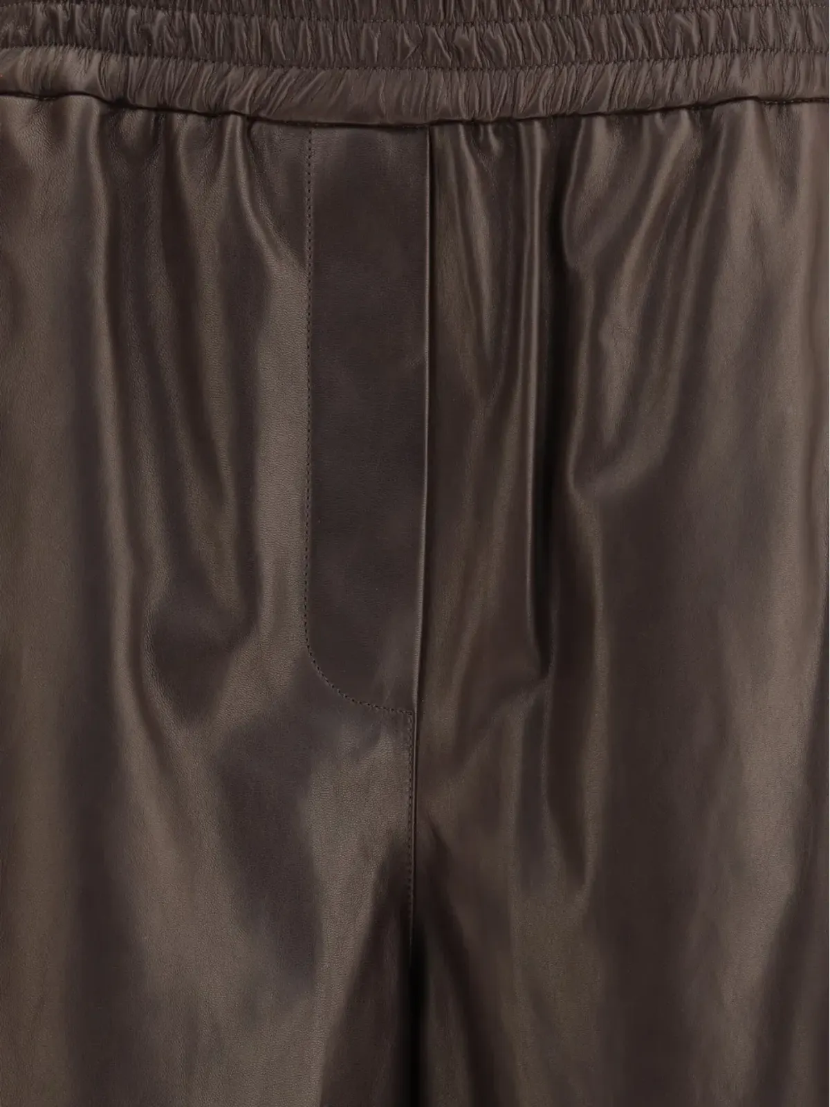 Giorgio Armani エラスティック付きワイドパンツ（ブラウン） - 画像3