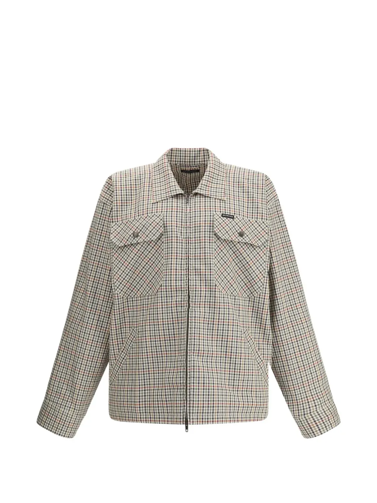 Balenciaga チェック柄ジップアップシャツジャケット - 画像1