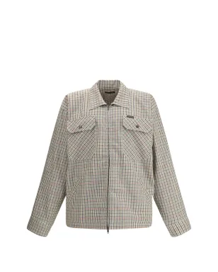 Balenciaga チェック柄ジップアップシャツジャケット - サムネイル1