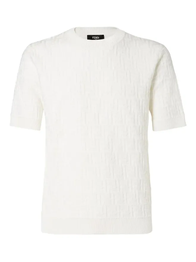 Fendi FENDI ff-pattern short-sleeve pullover - Whiteの商品画像