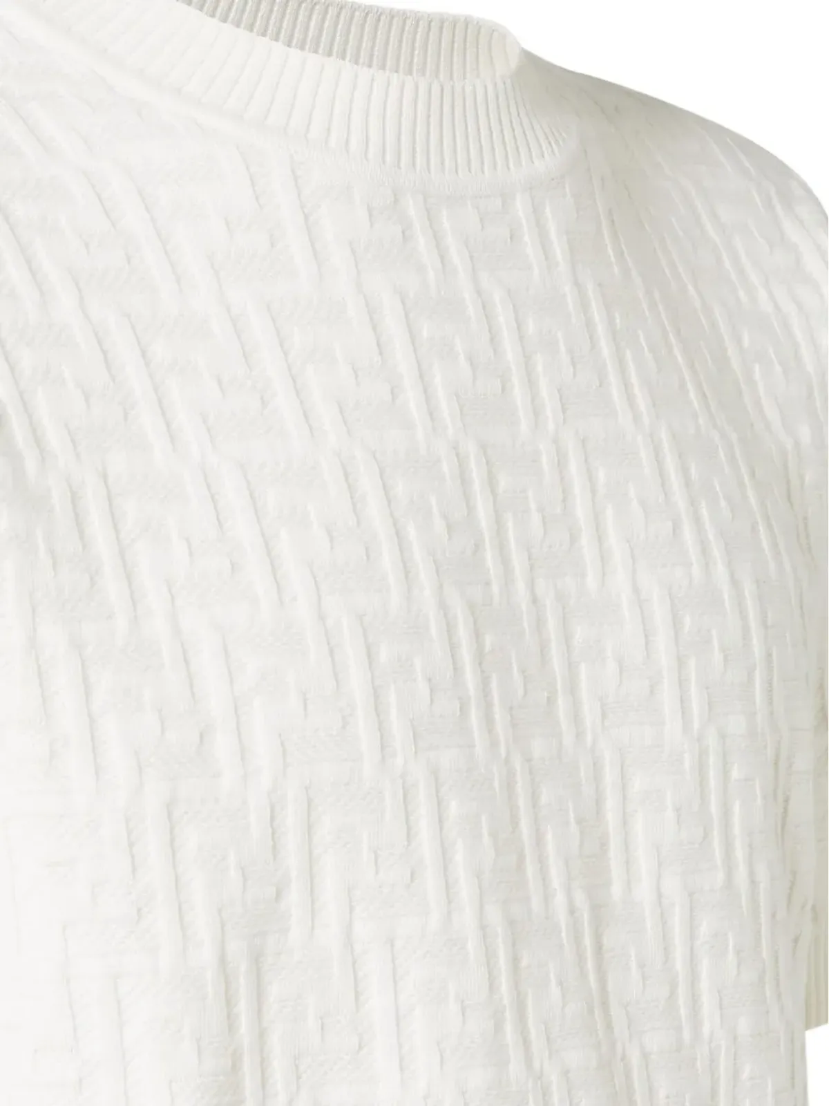FENDI ff-pattern short-sleeve pullover - White - 画像3