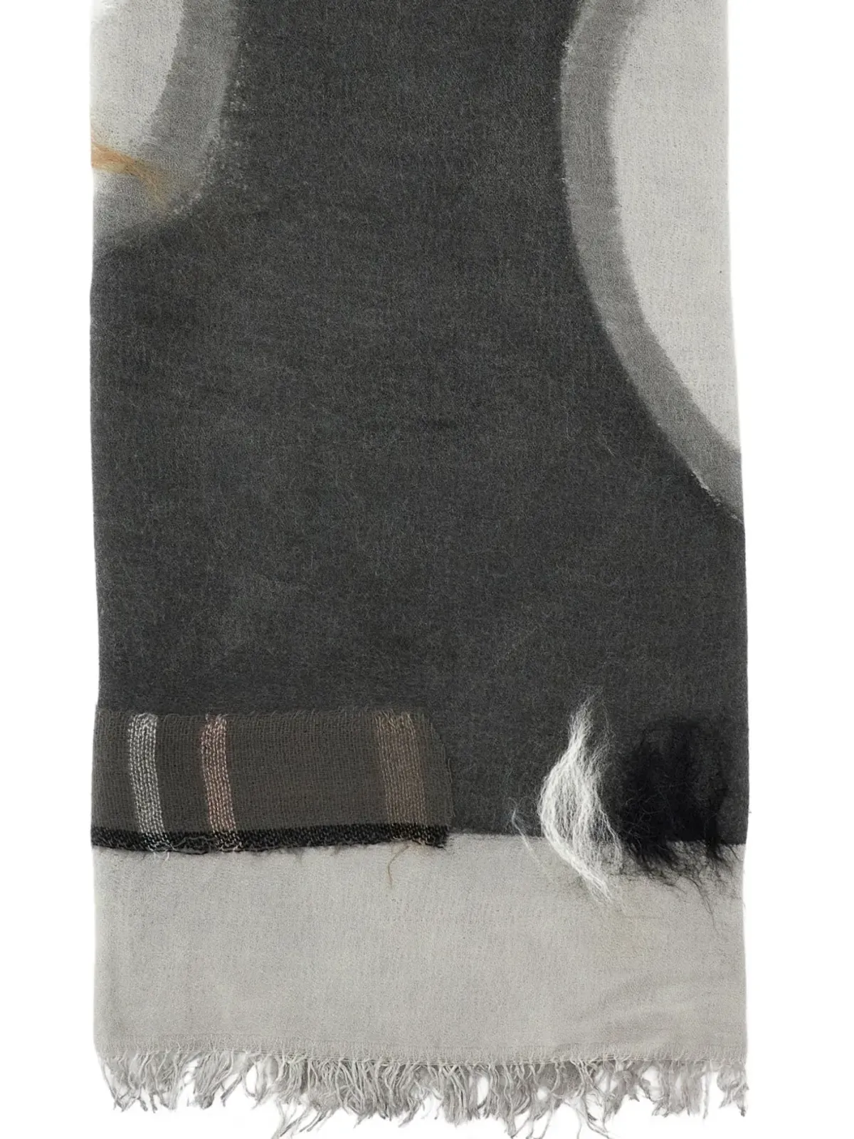 Exquisite J パッチワークフリンジスカーフ - 画像2