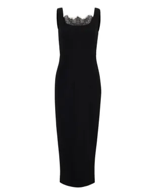 Roland Mouret レース挿入クレープドレス - サムネイル1