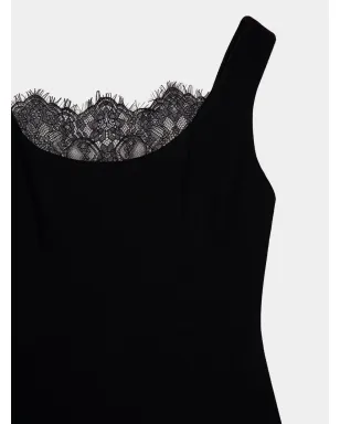 Roland Mouret レース挿入クレープドレス - サムネイル3