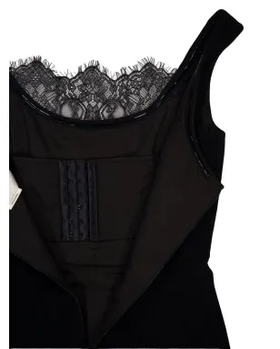 Roland Mouret レース挿入クレープドレス - サムネイル4