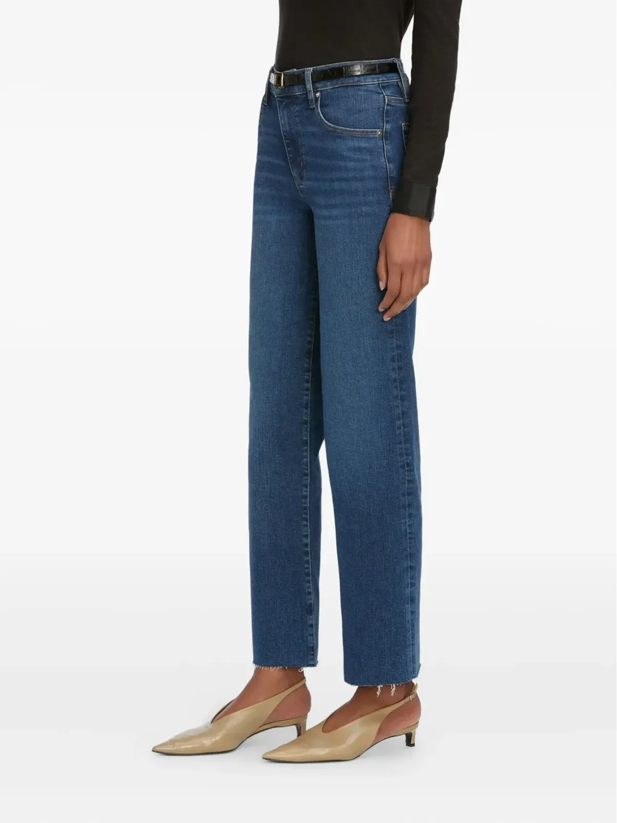 FRAME The Mellow frayed jeans - Blue - 画像5