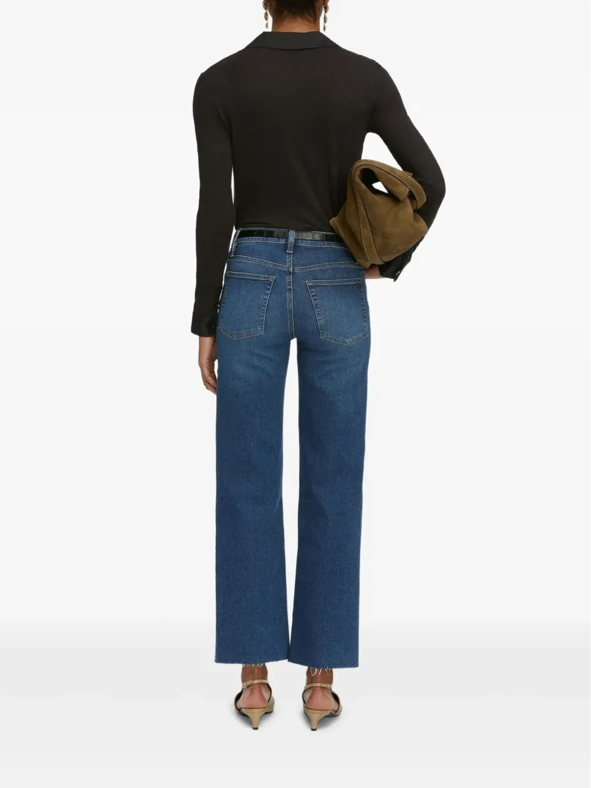 FRAME The Mellow frayed jeans - Blue - 画像3