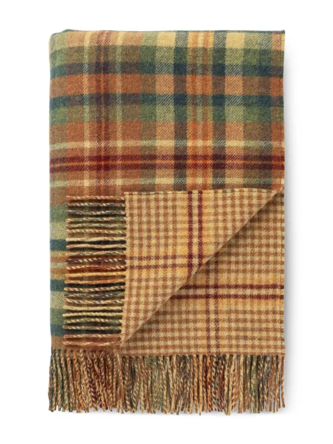 Johnstons of Elgin Johnstons of Elgin リバーシブル チェック柄ブランケットの商品画像