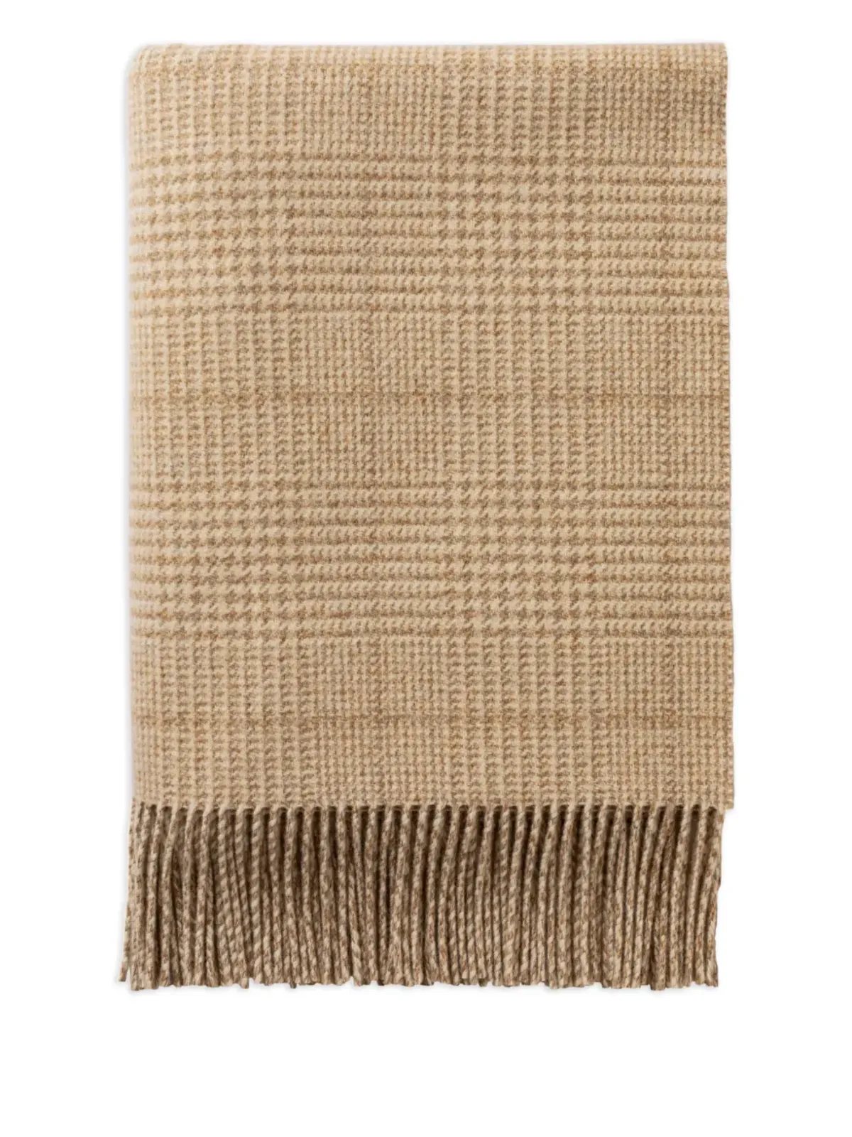 Johnstons of Elgin チェックツイードのスロー - Neutrals - 画像1