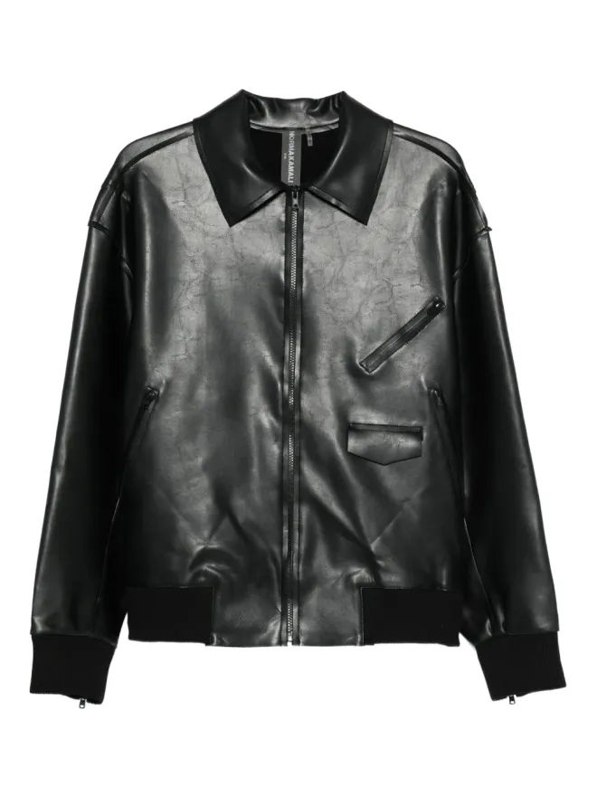 Norma Kamali Norma Kamali フェイクレザー シャツジャケットの商品画像