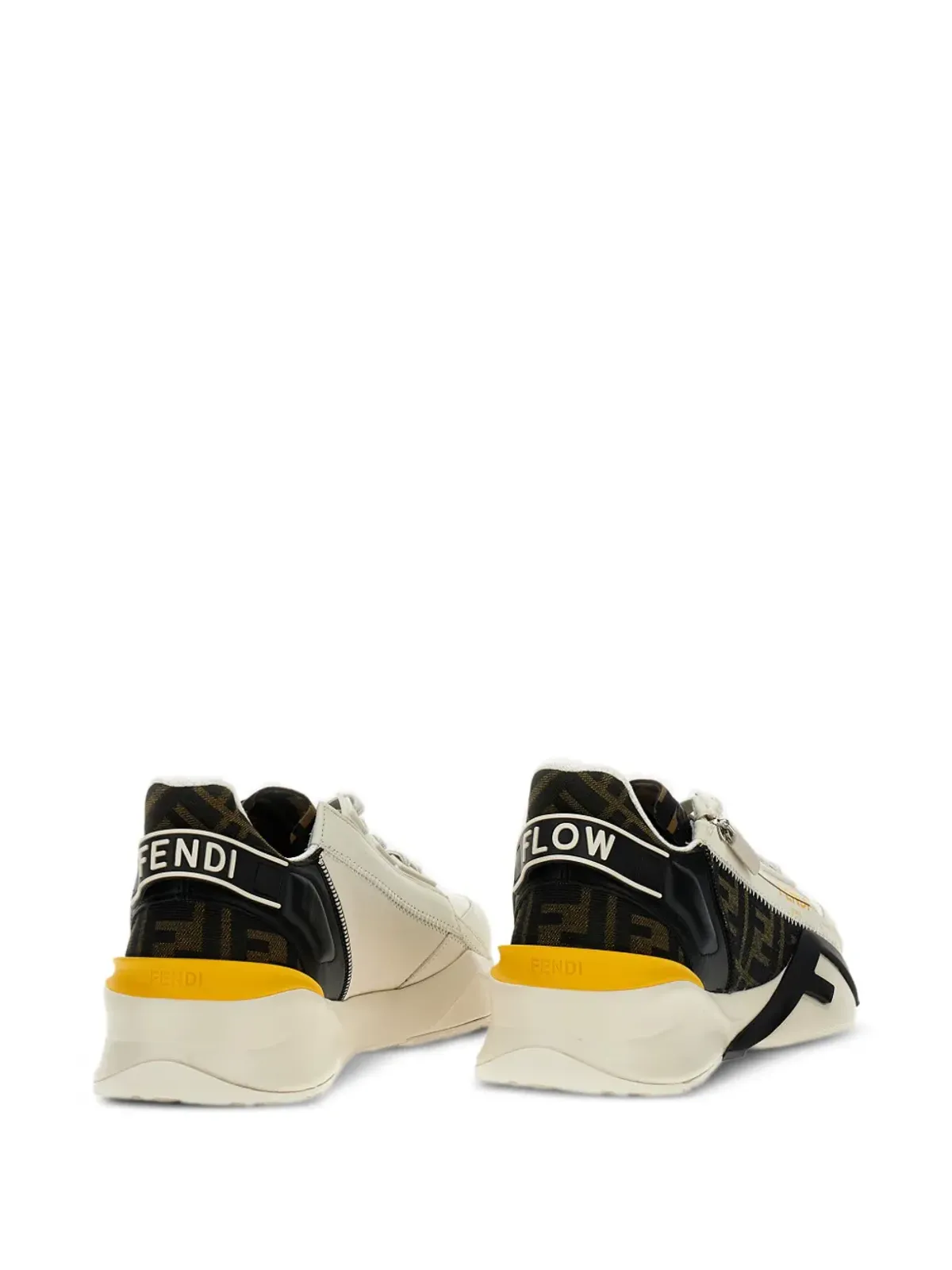 FENDI Flow レザー パネルド スニーカー - 画像3