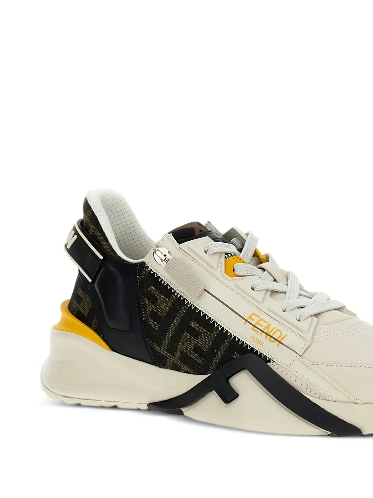 FENDI Flow レザー パネルド スニーカー - 画像4