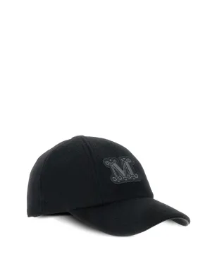 Max Mara ロゴパッチ ウールキャップ ブラック - サムネイル2