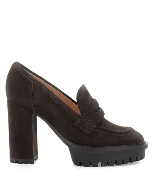 Gianvito Rossi ローファー風プラットフォームヒールパンプス - ブラウン - サムネイル1