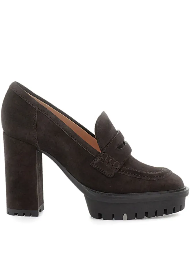 Gianvito Rossi Gianvito Rossi ローファー風プラットフォームヒールパンプス - ブラウンの商品画像