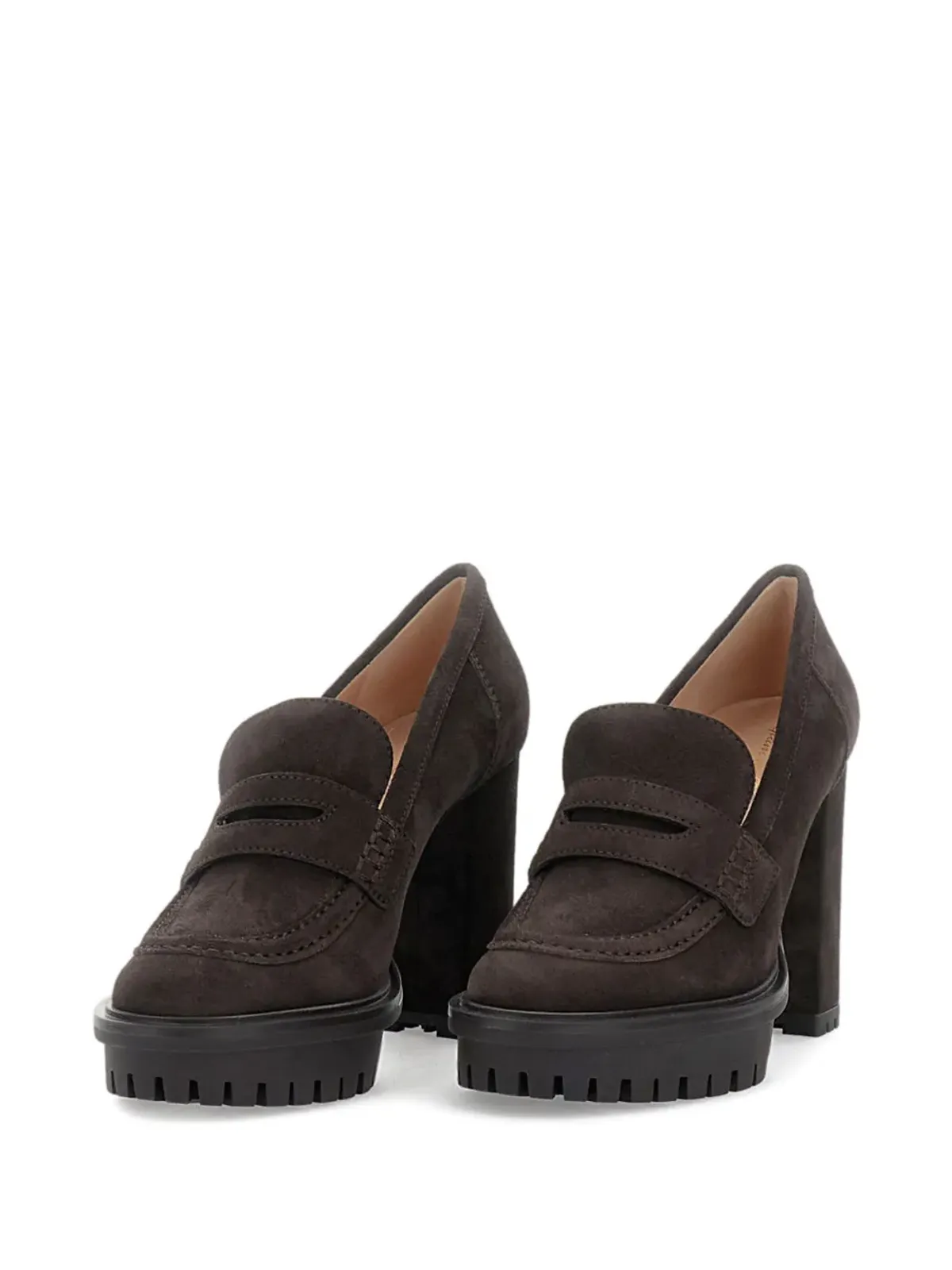 Gianvito Rossi ローファー風プラットフォームヒールパンプス - ブラウン - 画像3