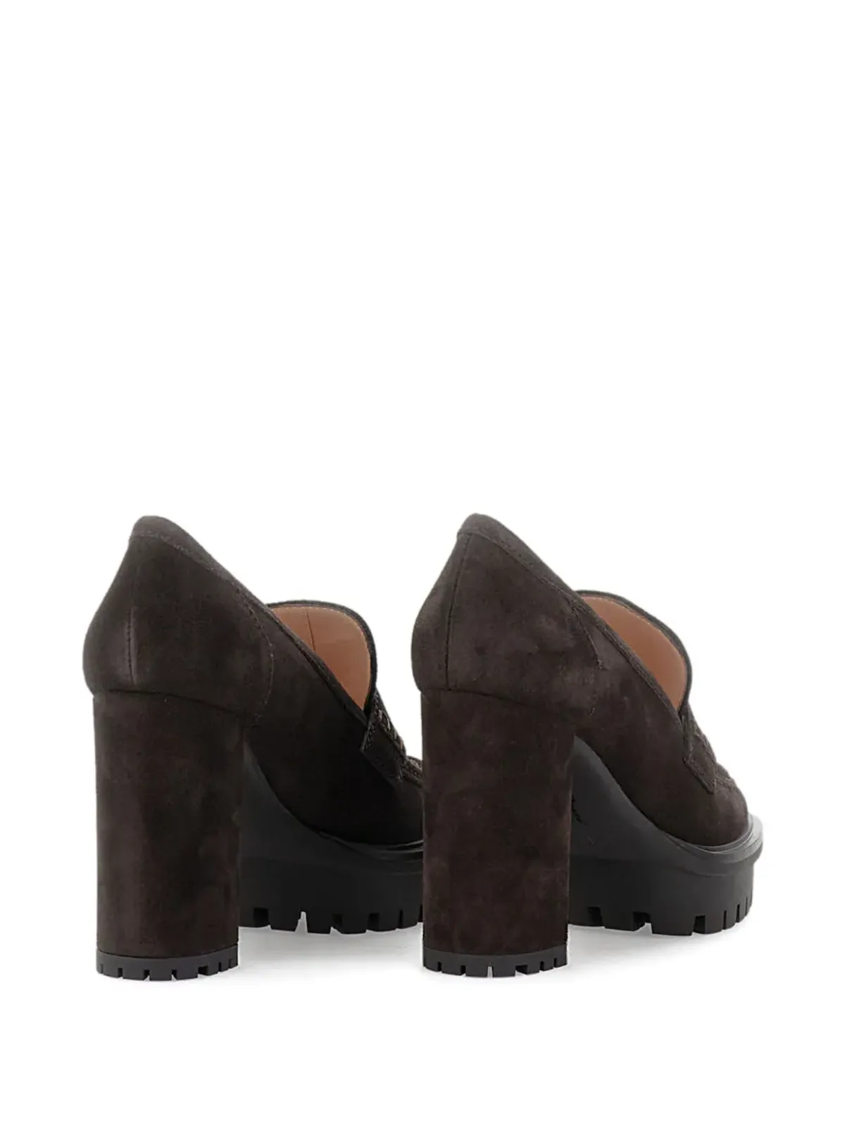 Gianvito Rossi ローファー風プラットフォームヒールパンプス - ブラウン - 画像4
