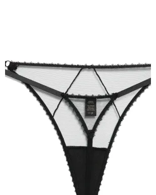 Kiki de Montparnasse ペルレ Gストリングショーツ - ブラック - サムネイル3