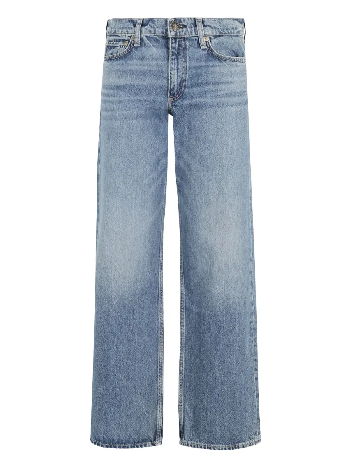 rag & bone ファイブポケット色落ちのワイドレッグジーンズ - 画像1