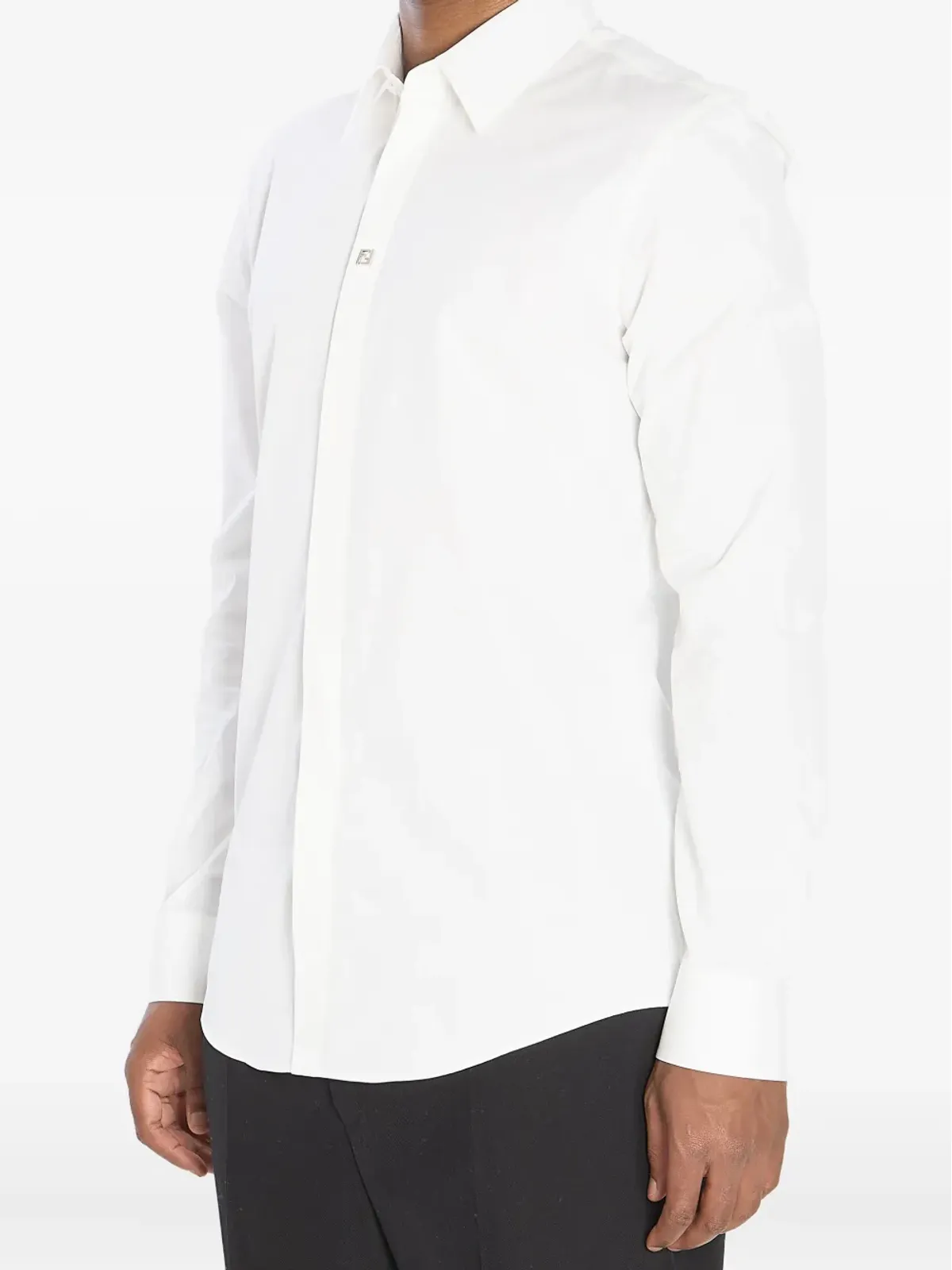 FENDI collar cotton shirt - White - 画像2