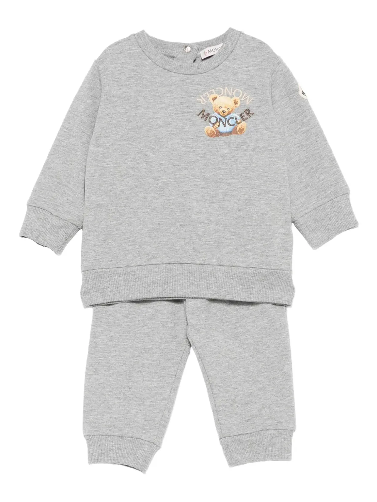 Moncler Enfant 刺繍ベア トラックスーツ - グレー - 画像1