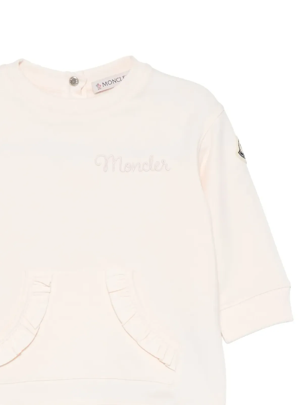 Moncler Enfant ロゴパッチ・フリル付きスウェットシャツ - ピンク - 画像3