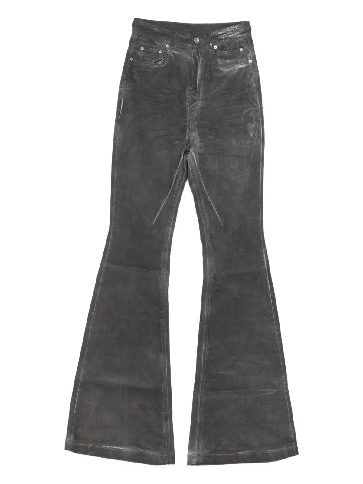 Rick Owens DRKSHDW ダメージ加工デニム・フレアジーンズ - 画像1