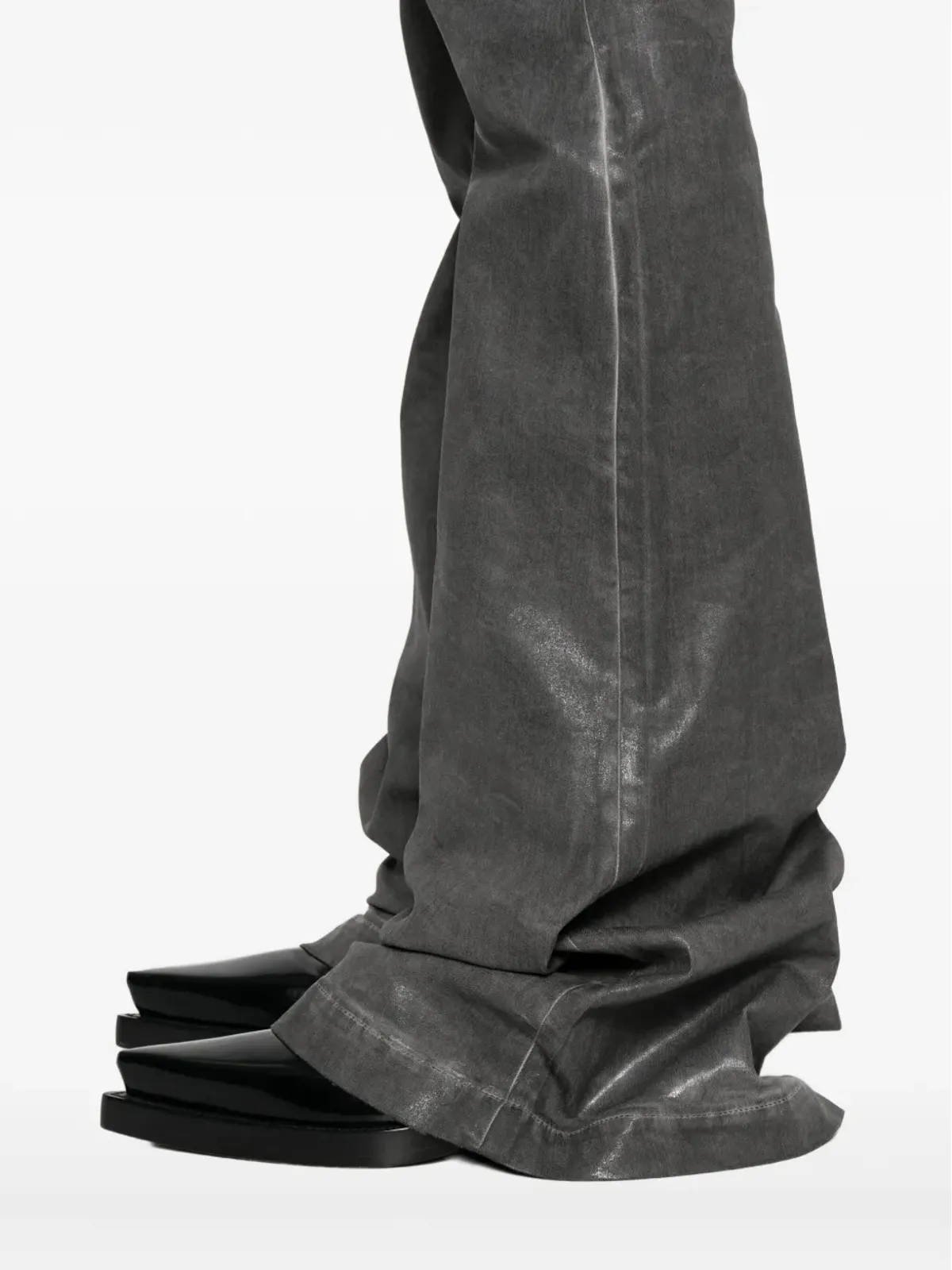Rick Owens DRKSHDW ダメージ加工デニム・フレアジーンズ - 画像5