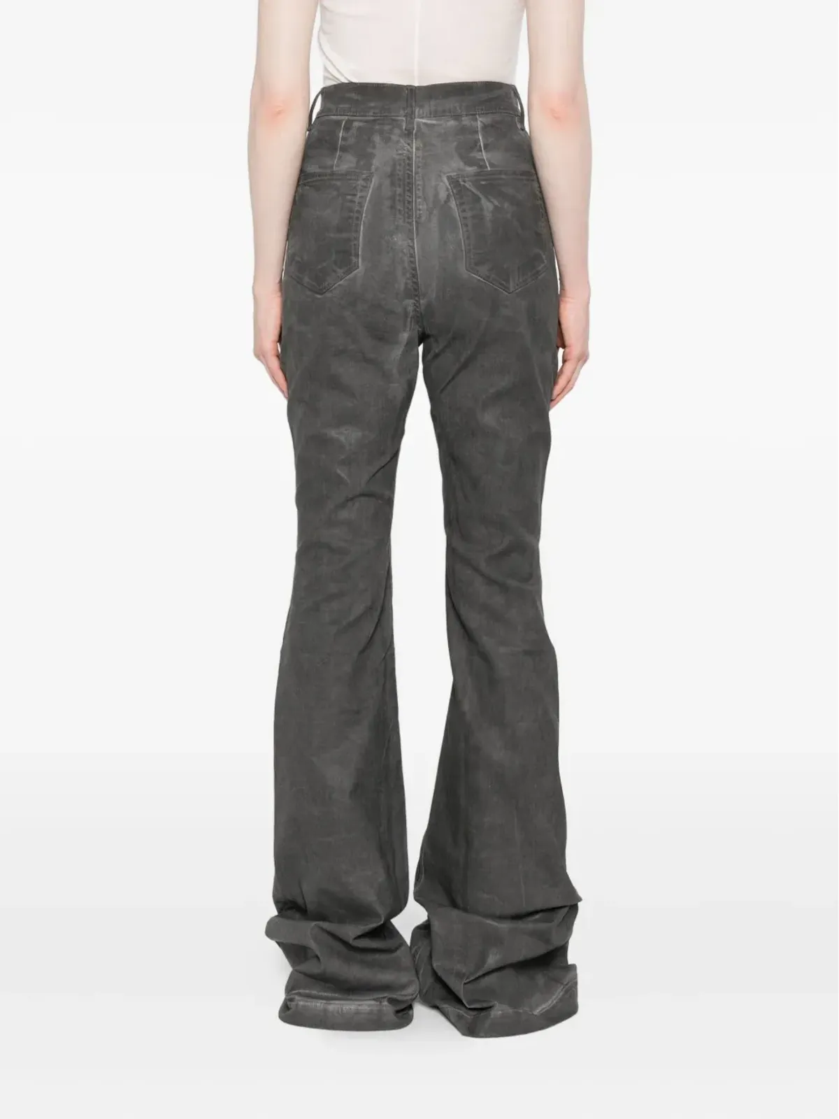 Rick Owens DRKSHDW ダメージ加工デニム・フレアジーンズ - 画像4