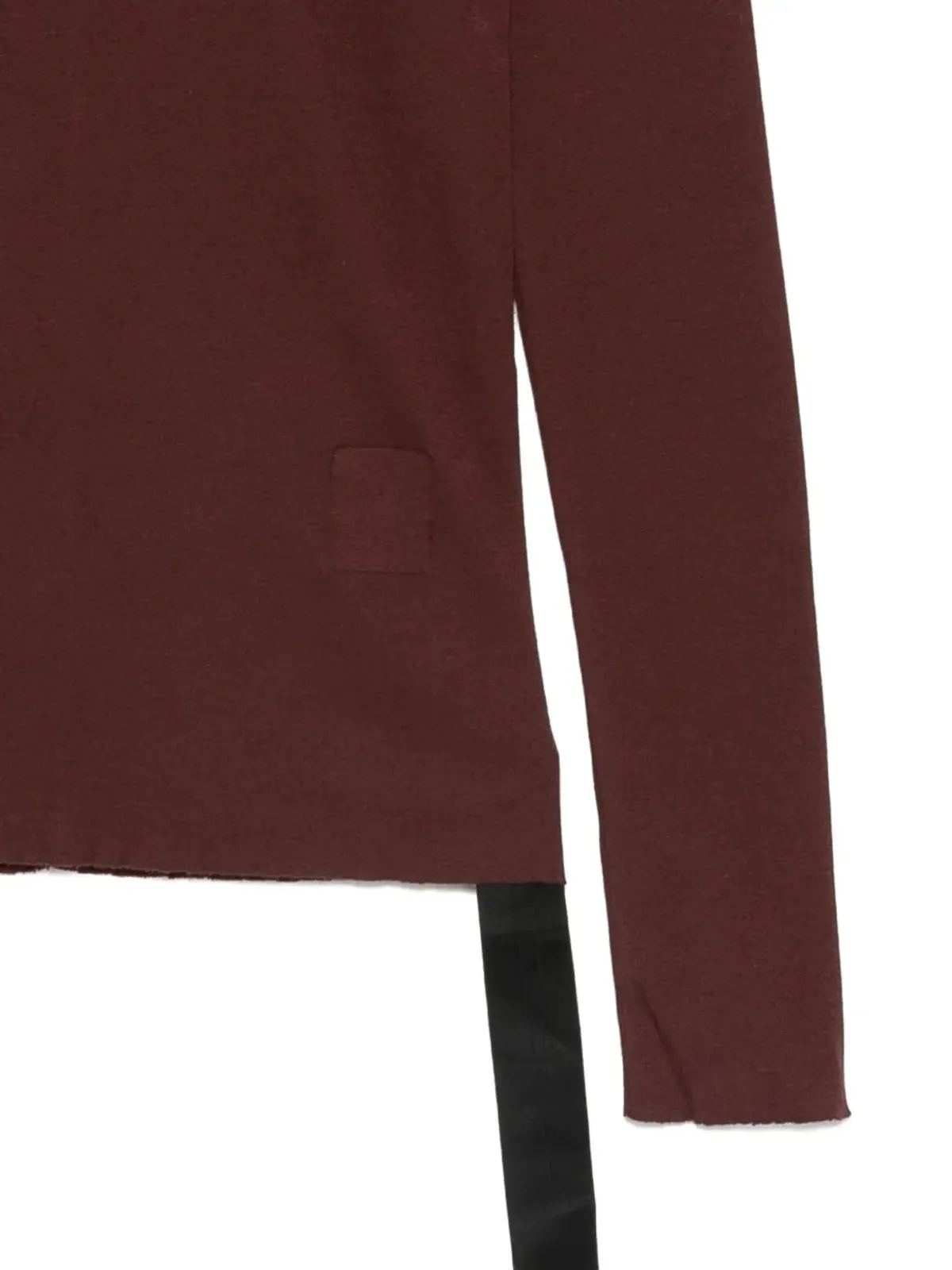Rick Owens DRKSHDW raw-cut ribbon-detail t-shirt - Brown - 画像3