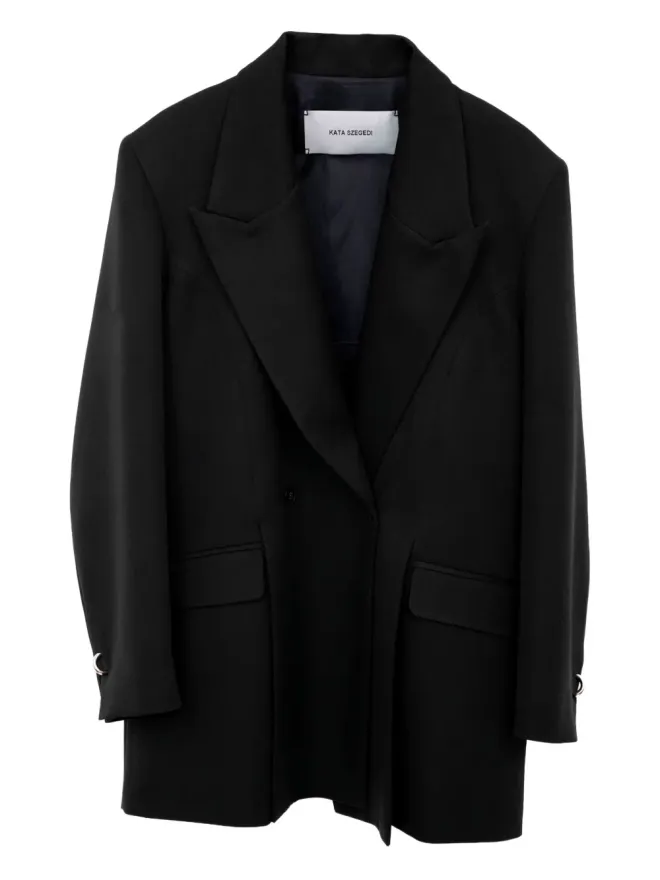 Kata Szegedi Kata Szegedi ロイシン ピアースド ブレザー - ブラックの商品画像