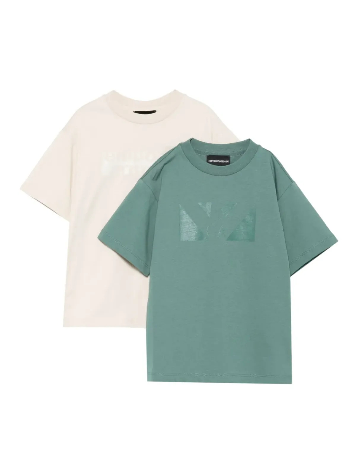Emporio Armani Kids イーグルロゴ コットンTシャツ - 画像1