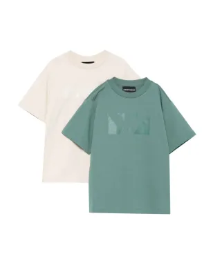 Emporio Armani Kids イーグルロゴ コットンTシャツ - サムネイル1