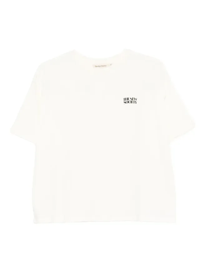 THE NEW SOCIETY THE NEW SOCIETY ロゴ刺繍クロップTシャツの商品画像