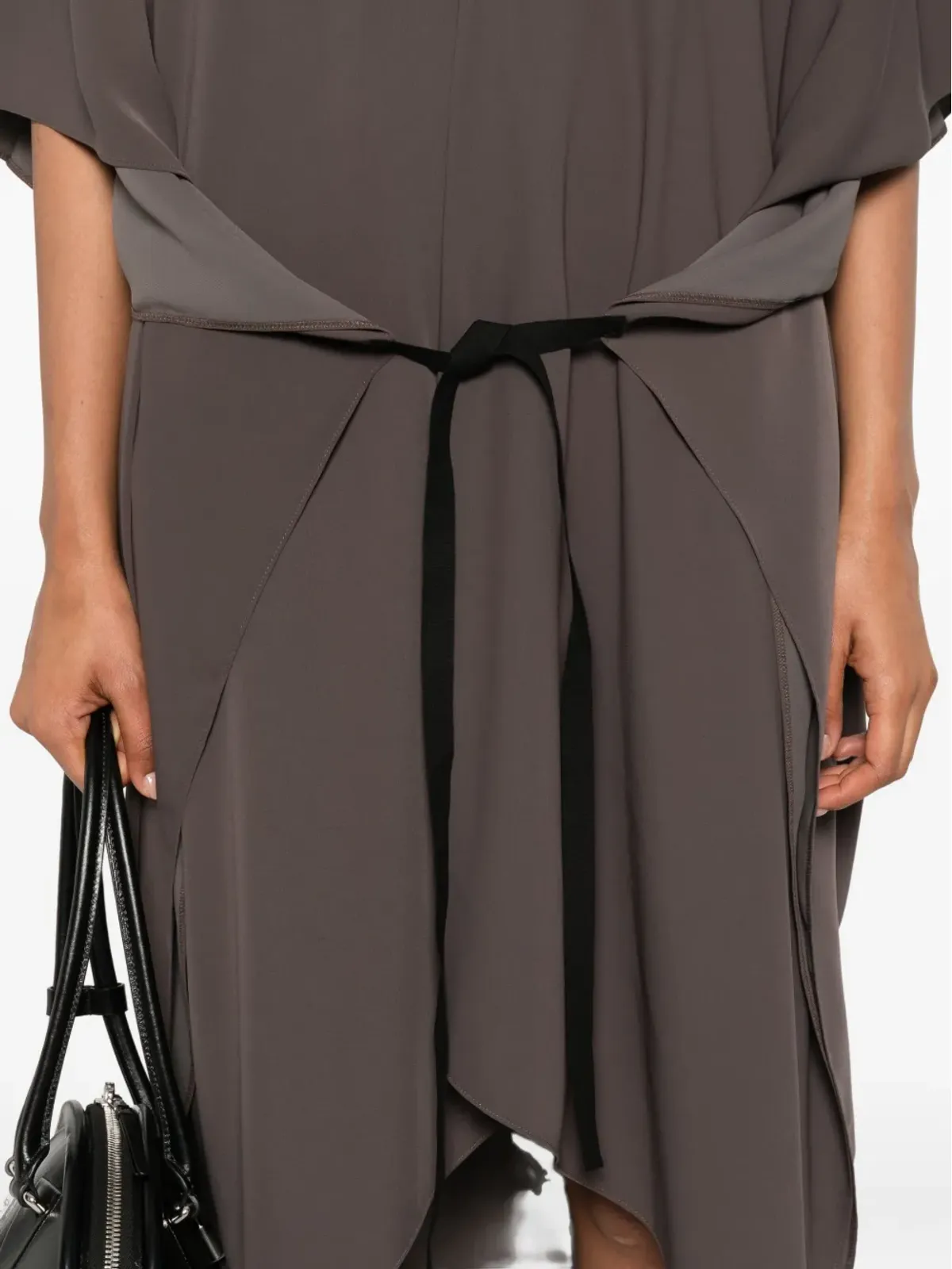 MM6 Maison Margiela Vネック アシンメトリーデイドレス - グレー - 画像5