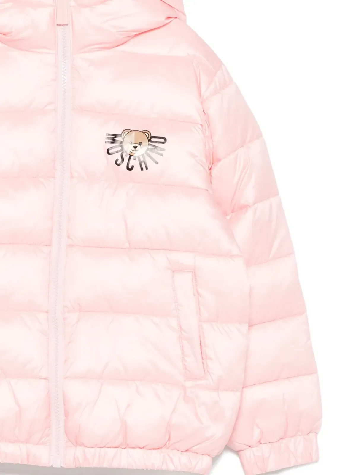 Moschino Kids ロゴプリント入りパデッドジャケット - 画像3