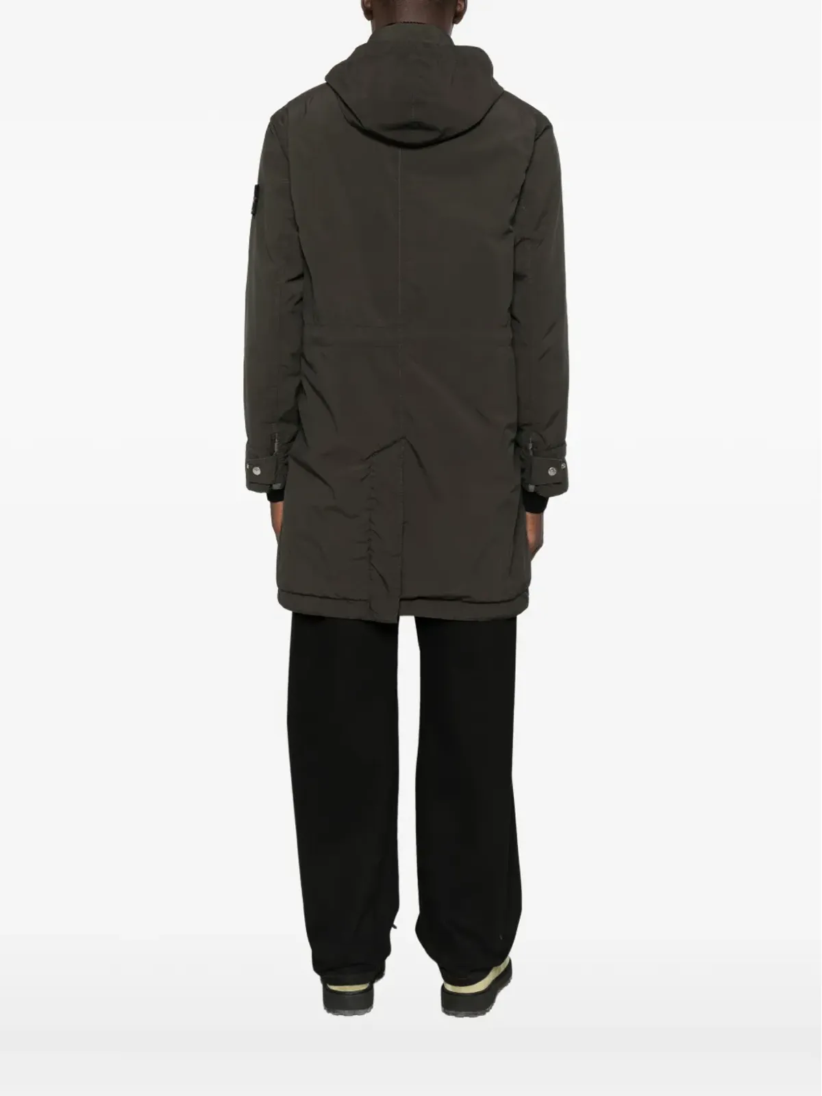 Stone Island フード付きボタン留めコート - 画像4