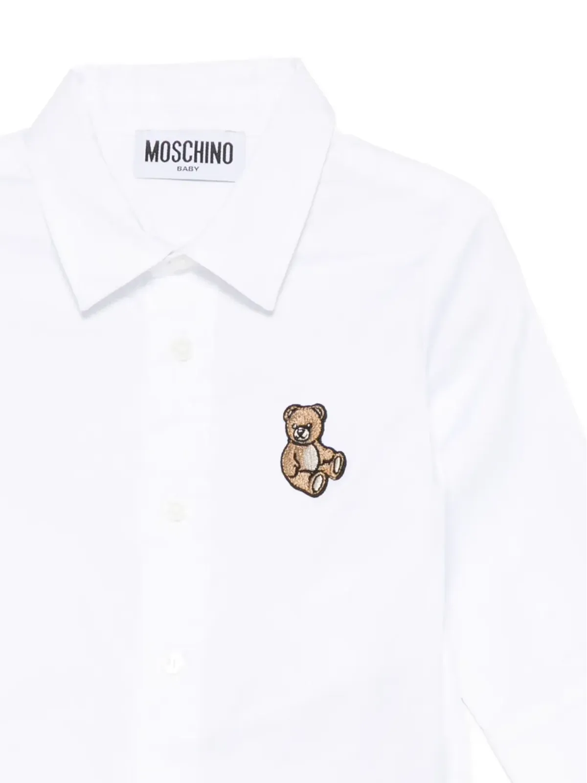 Moschino Kids テディ刺繍コットンシャツ - 画像3